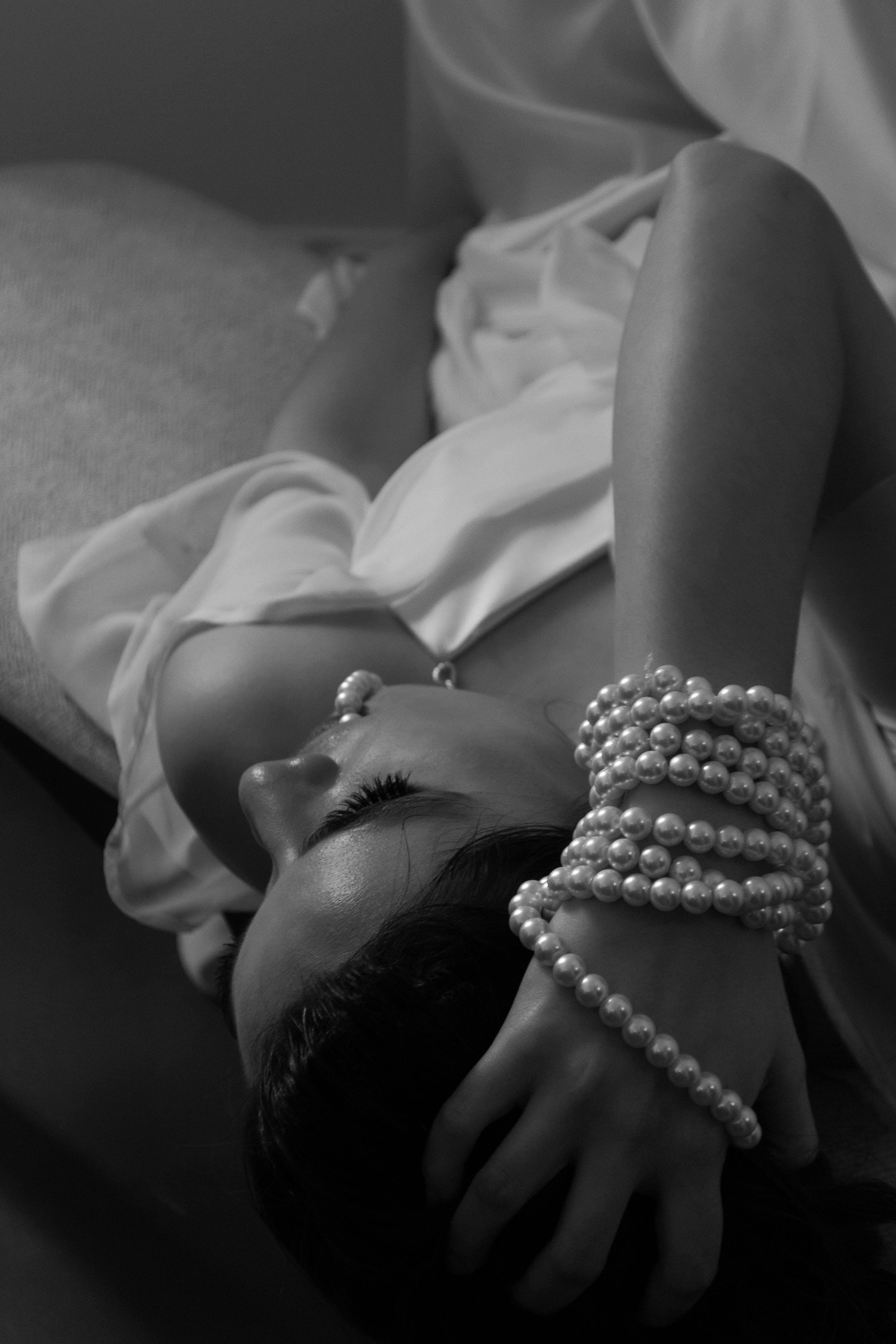 Pearl bracelet editorial product image